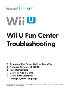 Wii U Fun Center Troubleshooting