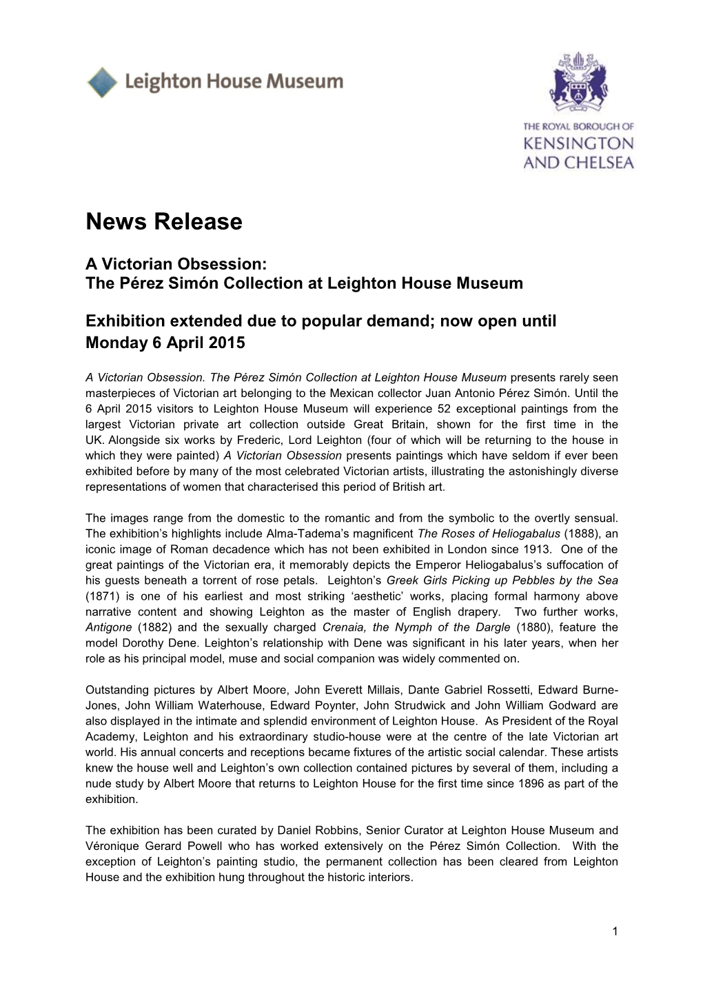 Exhibition Press Release