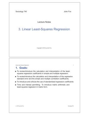 3. Linear Least-Squares Regression