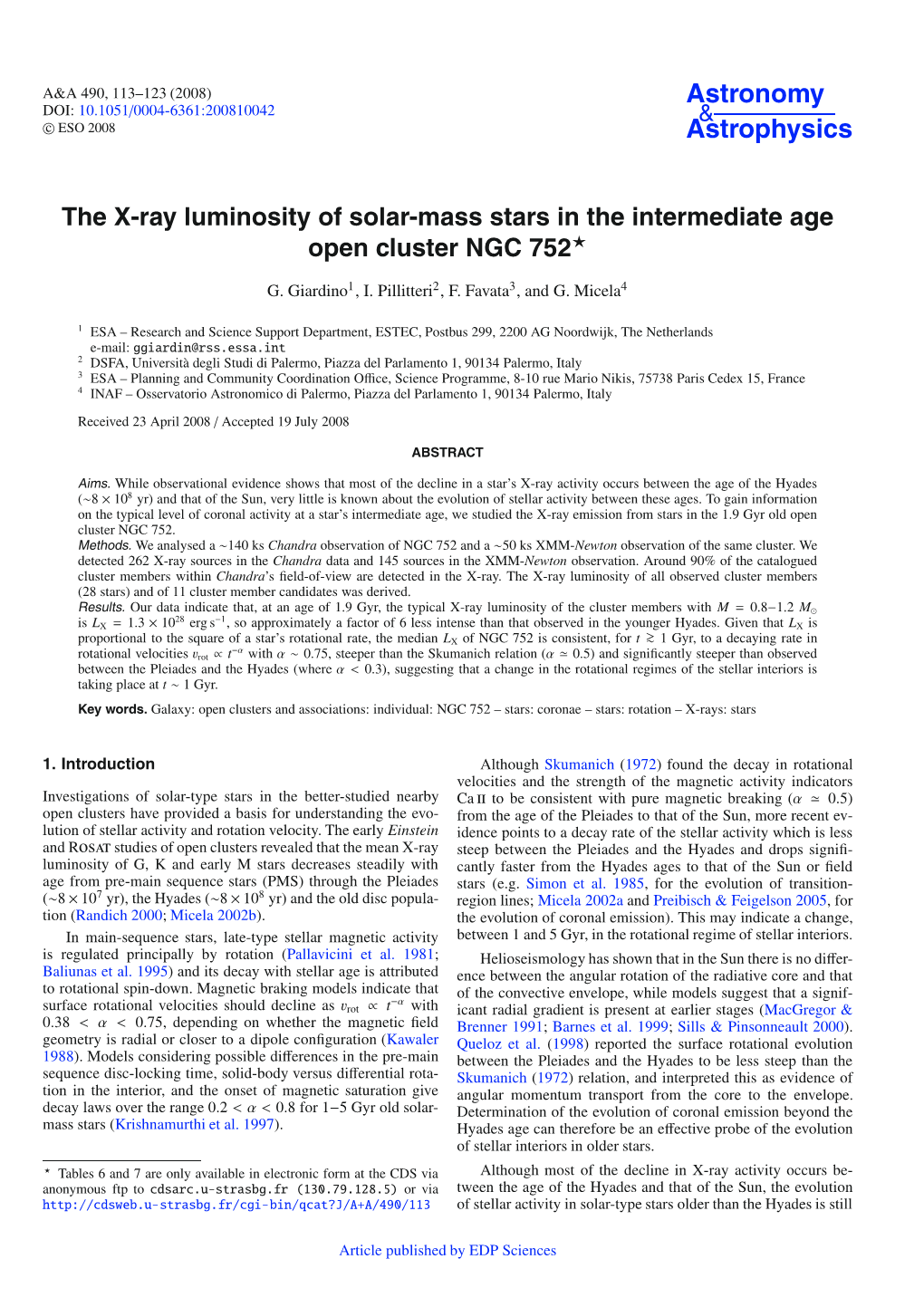 The X-Ray Luminosity of Solar-Mass Stars in the Intermediate Age Open Cluster NGC 752