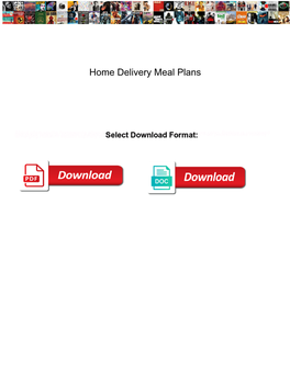 Home Delivery Meal Plans