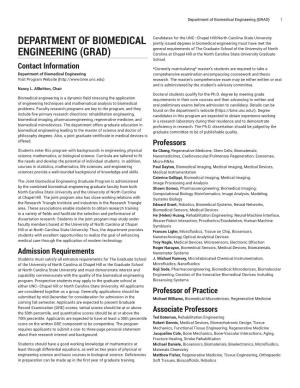 Department of Biomedical Engineering (GRAD) 1