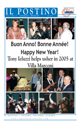 Bonne Année! Happy New Year! Tony Ieluzzi Helps Usher in 2005 at Villa Marconi