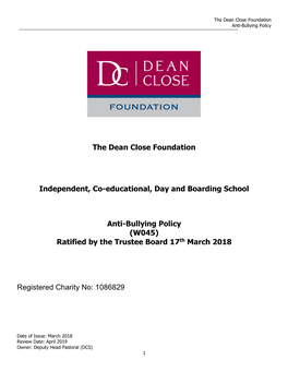 The Dean Close Foundation Independent