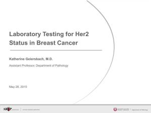 Laboratory Testing for Her2 Status in Breast Cancer