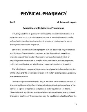 Physical Pharmacy