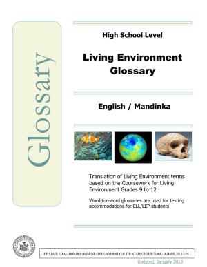 Living Environment Glossary - High School Level