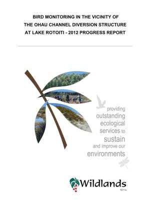 Bird Monitoring in the Vicinity of the Ohau Channel Diversion Structure at Lake Rotoiti - 2012 Progress Report