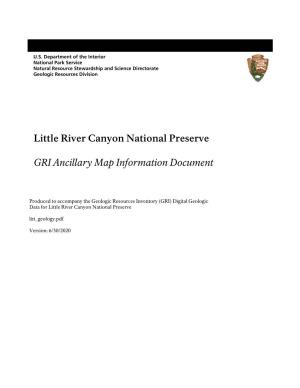 Geologic Resources Inventory Ancillary Map Information Document for Little River Canyon National Preserve