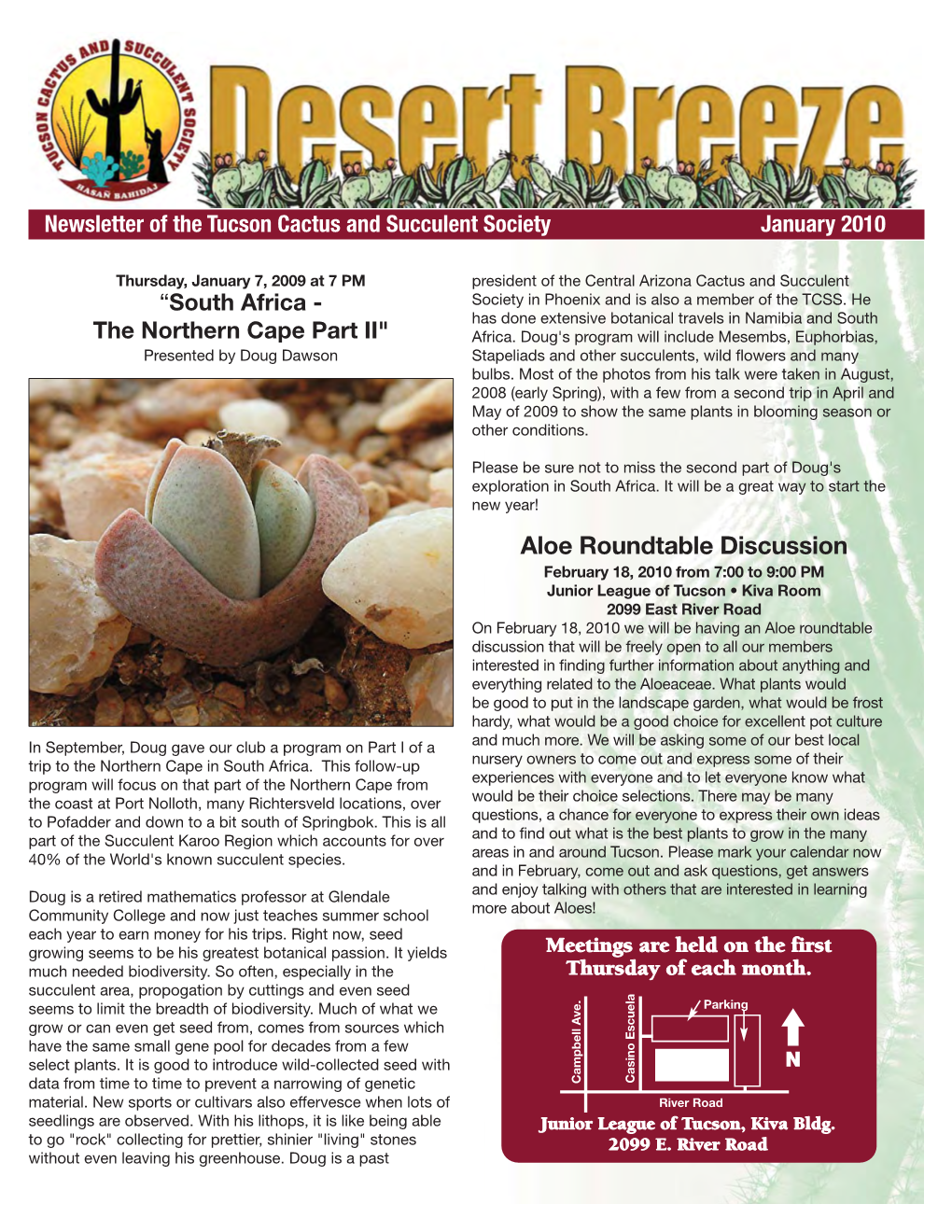 2010 Newsletter of the Tucson Cactus and Succulent Society January 2010