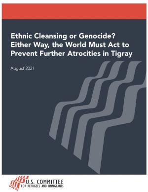 Ethnic Cleansing Or Genocide? Either Way, the World Must Act to Prevent Further Atrocities in Tigray
