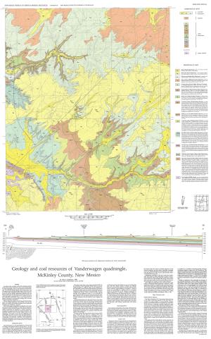 Geology and Coal Resources of Vanderwagen Quadrangle, Mckinley County, New Mexico