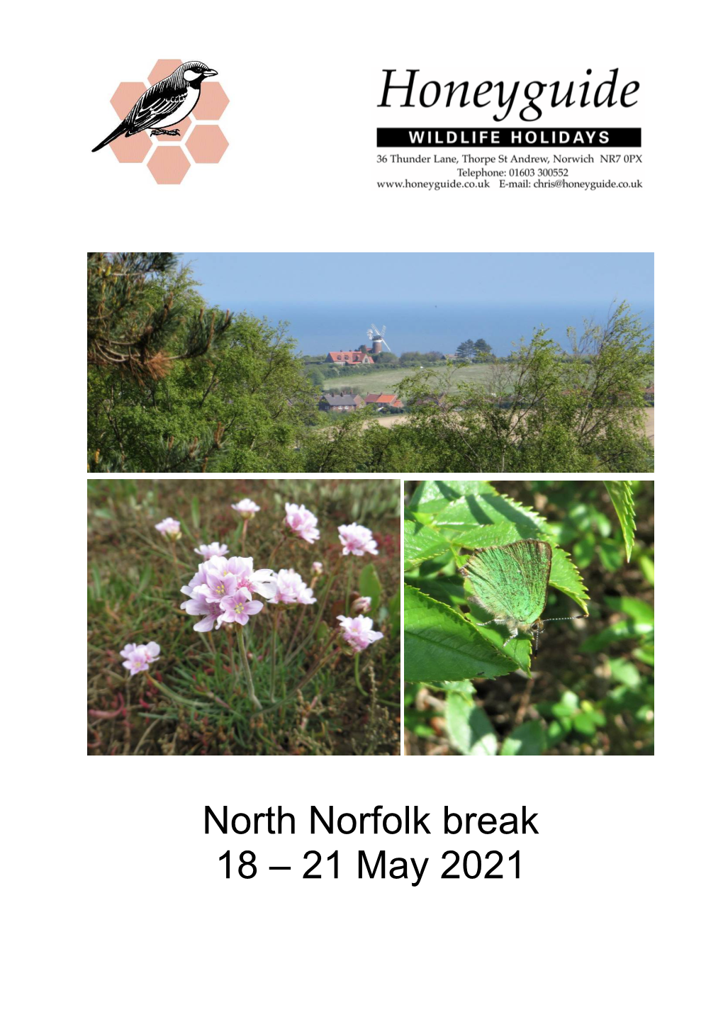 North Norfolk Break 18 – 21 May 2021