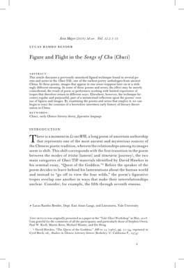 Figure and Flight in the Songs of Chu (Chuci)