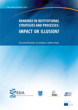Rankings in Institutional Strategies and Processes: Impact Or Illusion?