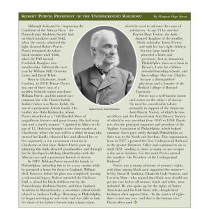 Robert Purvis: President of the Underground Railroad