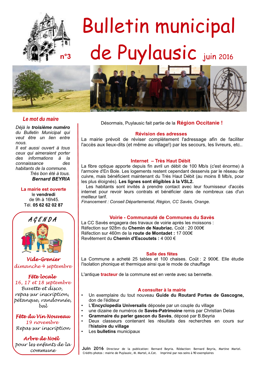 Bulletin Municipal De Puylausic Juin 2016