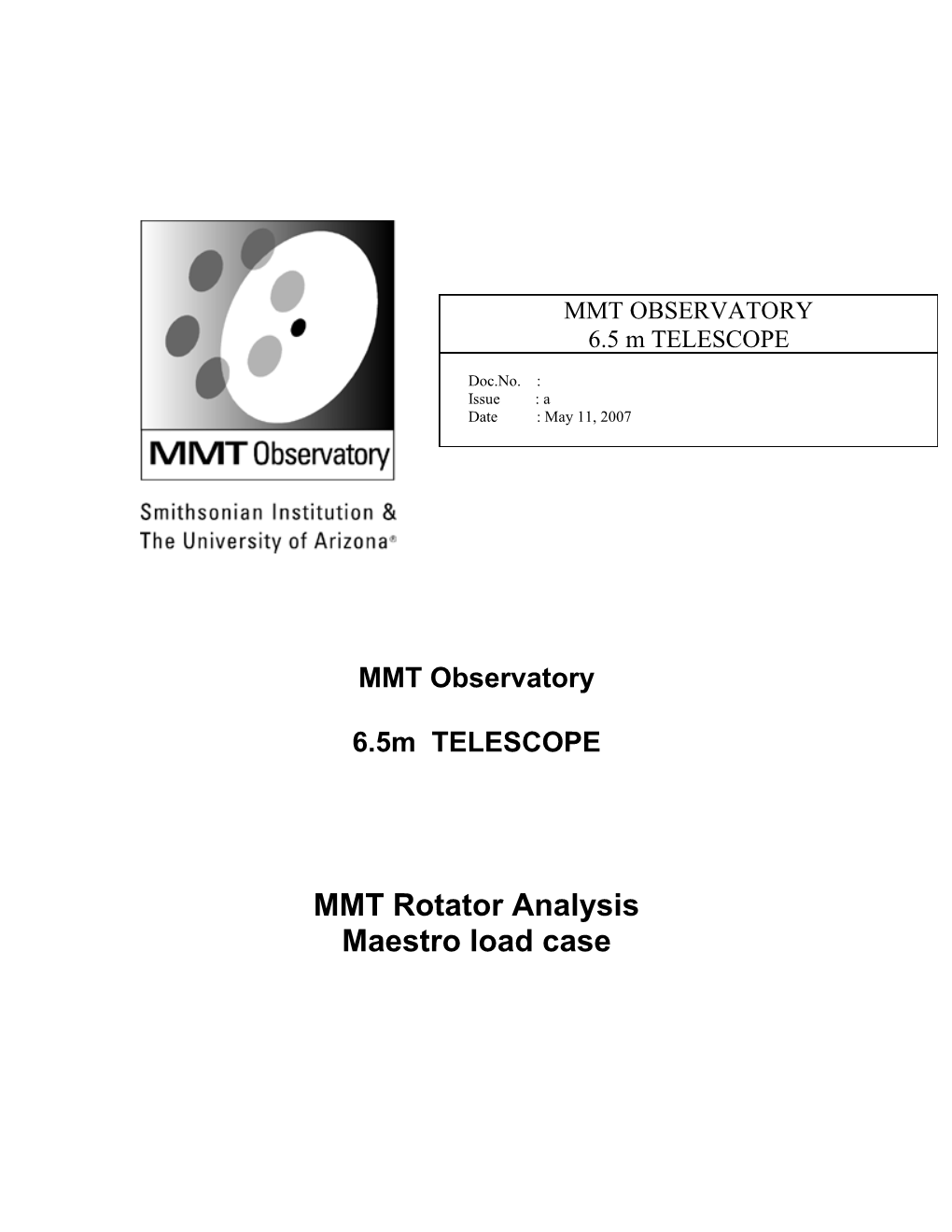 MMT Rotator Analysis