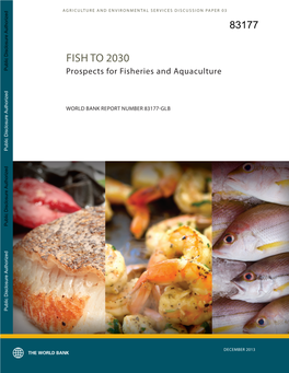 FISH to 2030: PROSPECTS for FISHERIES and AQUACULTURE CONTENTS V