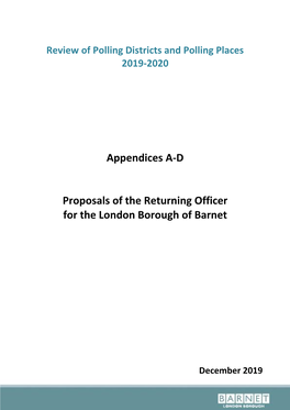 Appendices A-D Proposals of the Returning Officer for the London