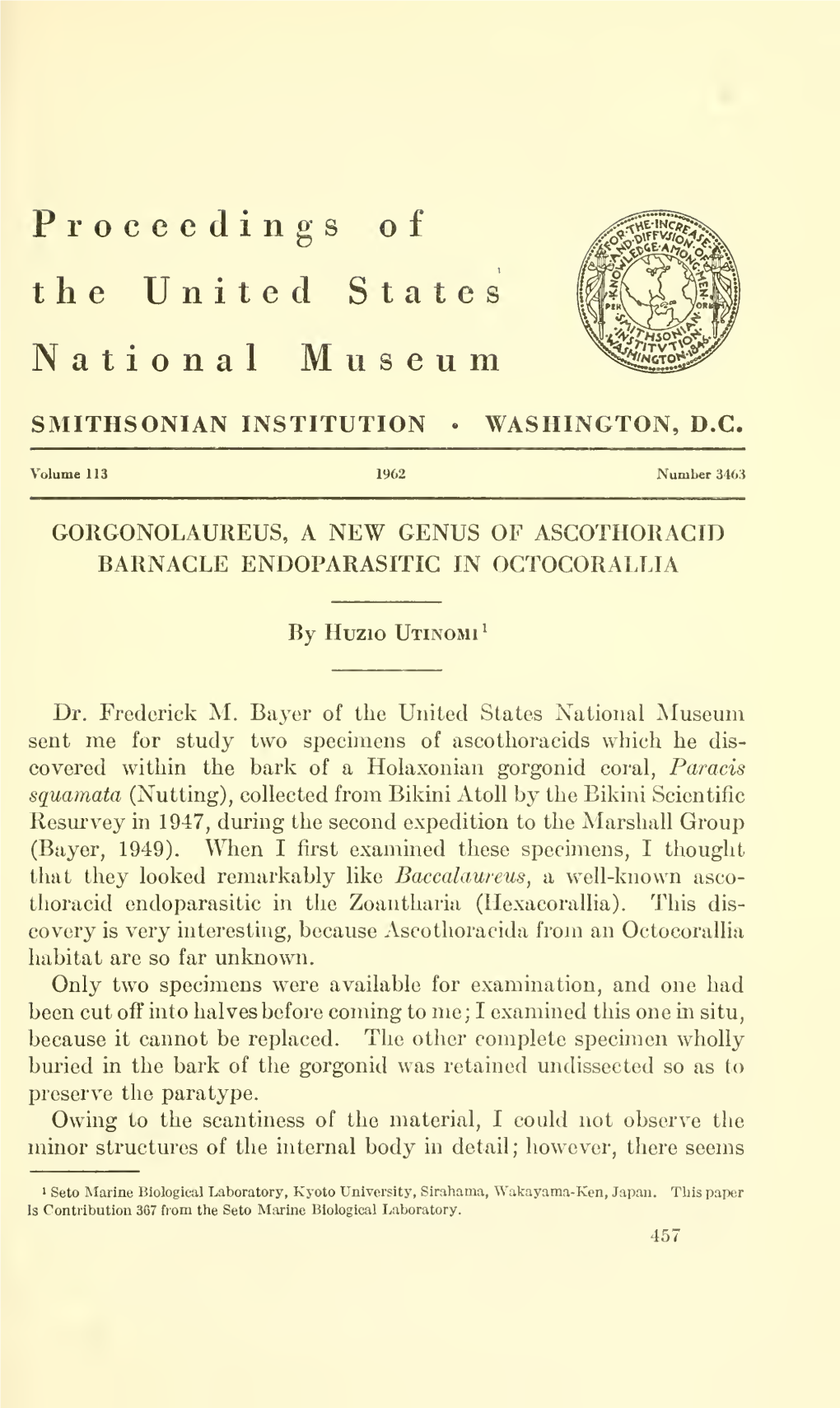 Proceedings of the United States National Museum