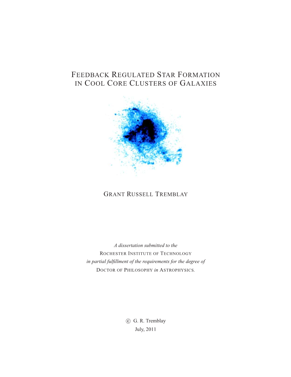 Feedback Regulated Star Formation in Cool Core Clusters of Galaxies