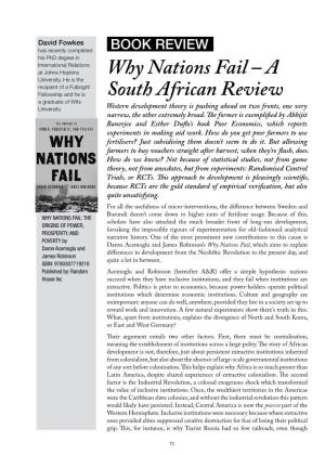 Why Nations Fail – a South African Review