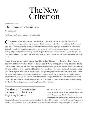 The Future of Classicism by Clive Aslet