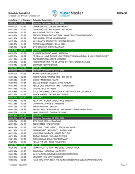 Schedule Quickprint TKRN-FM