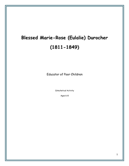 Blessed Marie-Rose (Eulalie) Durocher