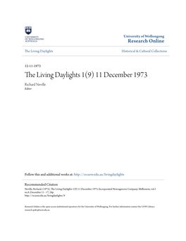 The Living Daylights 1(9) 11 December 1973 Richard Neville Editor