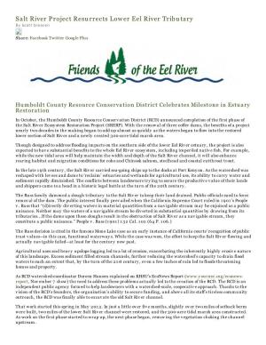 Salt River Project Resurrects Lower Eel River Tributary by Scott Greacen