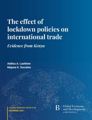 The Effect of Lockdown Policies on International Trade Evidence from Kenya
