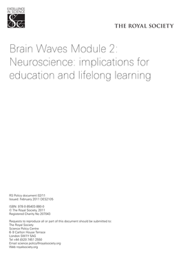 Neuroscience: Implications for Education and Lifelong Learning