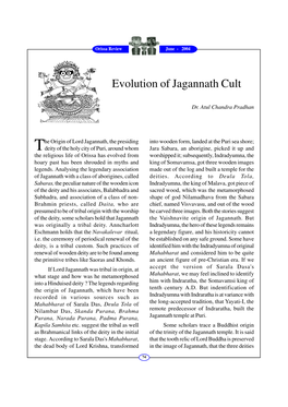 Evolution of Jagannath Cult
