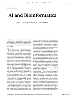 AI and Bioinformatics