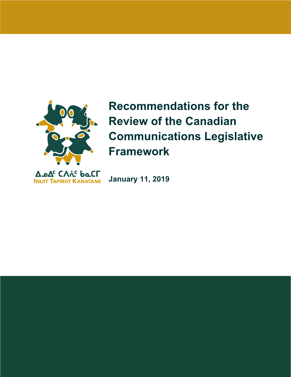 Recommendations for the Review of the Canadian Communications Legislative Framework