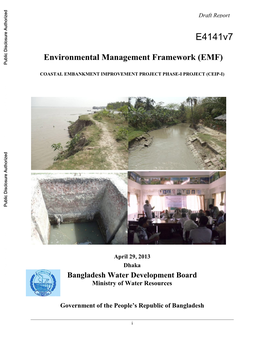 Environmental Management Framework (EMF) Public Disclosure Authorized