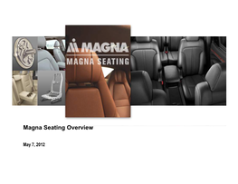 Magna Seating Overview