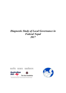 Diagnostic Study of Local Governance in Federal Nepal 2017