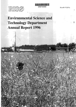 Environmental Science and Technology Department Annual Report 1996 Environmental Science and Technology Department Annual Report 1996