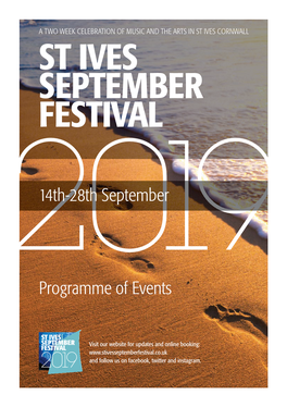 201914Th-28Th September Programme of Events