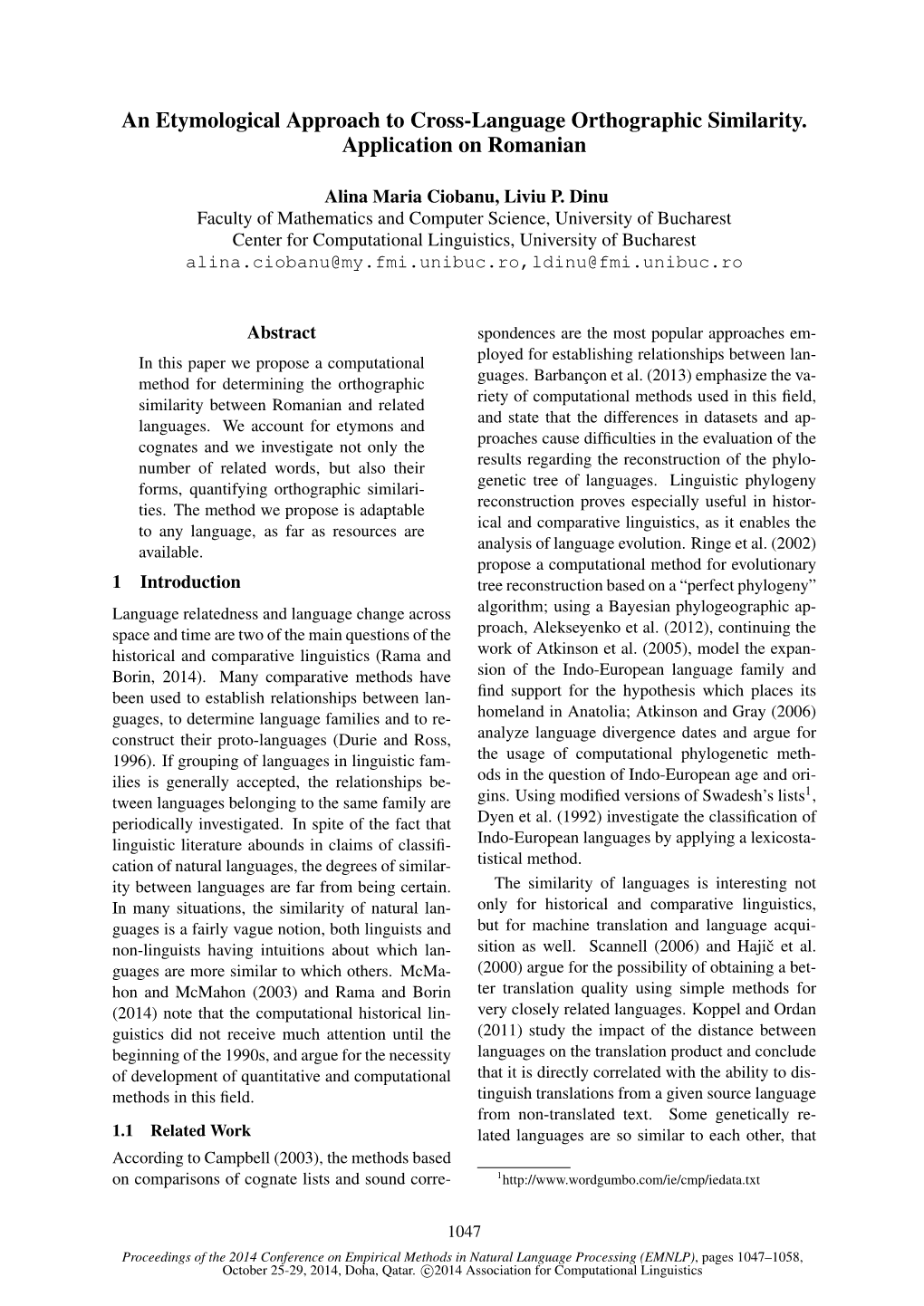 An Etymological Approach to Cross-Language Orthographic Similarity