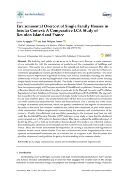 A Comparative LCA Study of Reunion Island and France