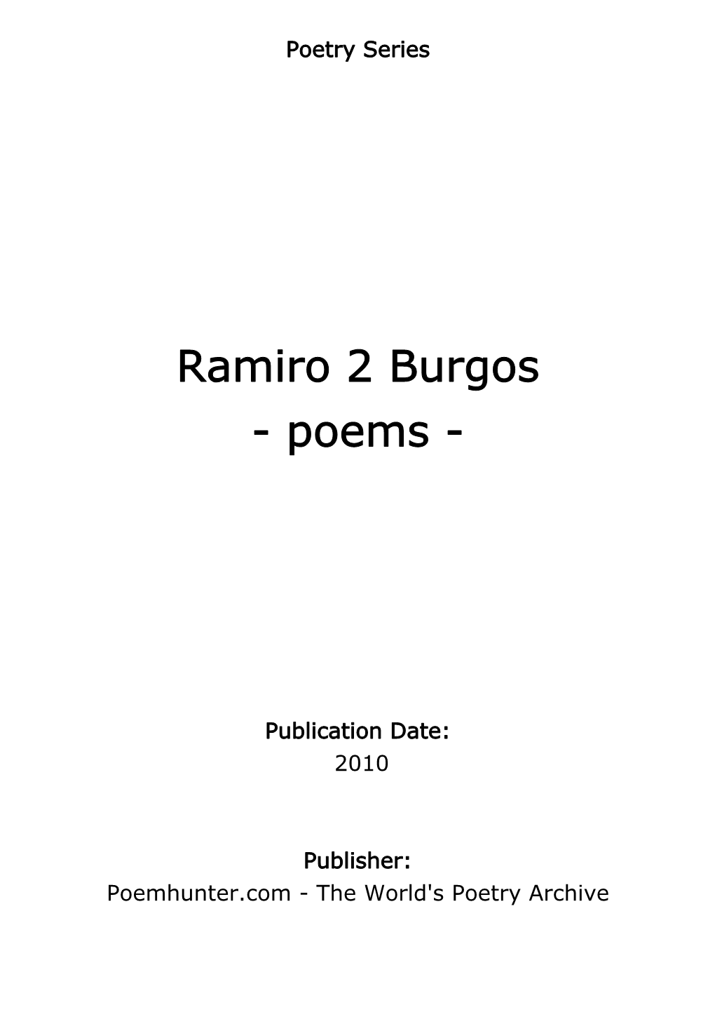 Ramiro 2 Burgos - Poems