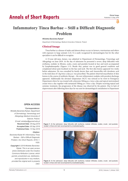 Infammatory Tinea Barbae – Still a Difficult Diagnostic Problem