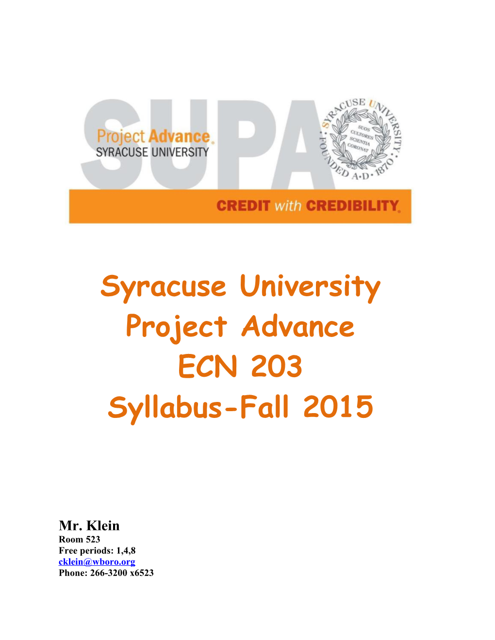 Syracuse University Project Advance s4