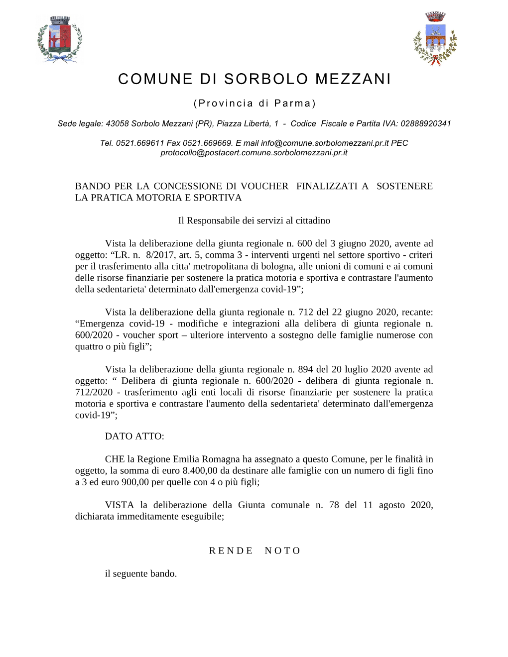 Comune Di Sorbolo Mezzani