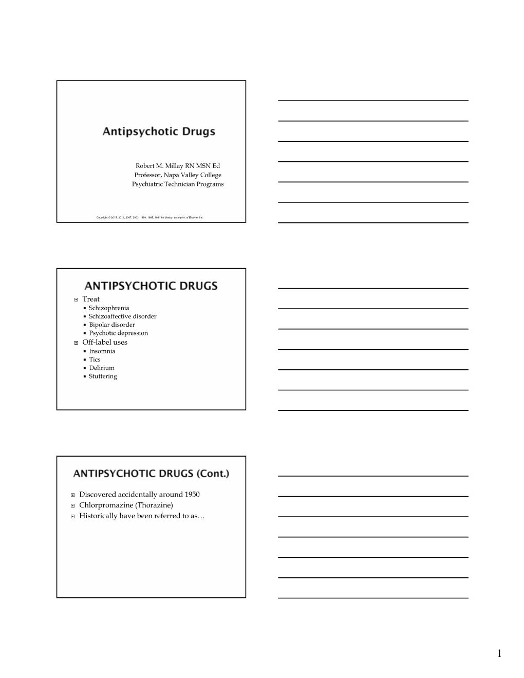 Antipsychotic Drugs Handout