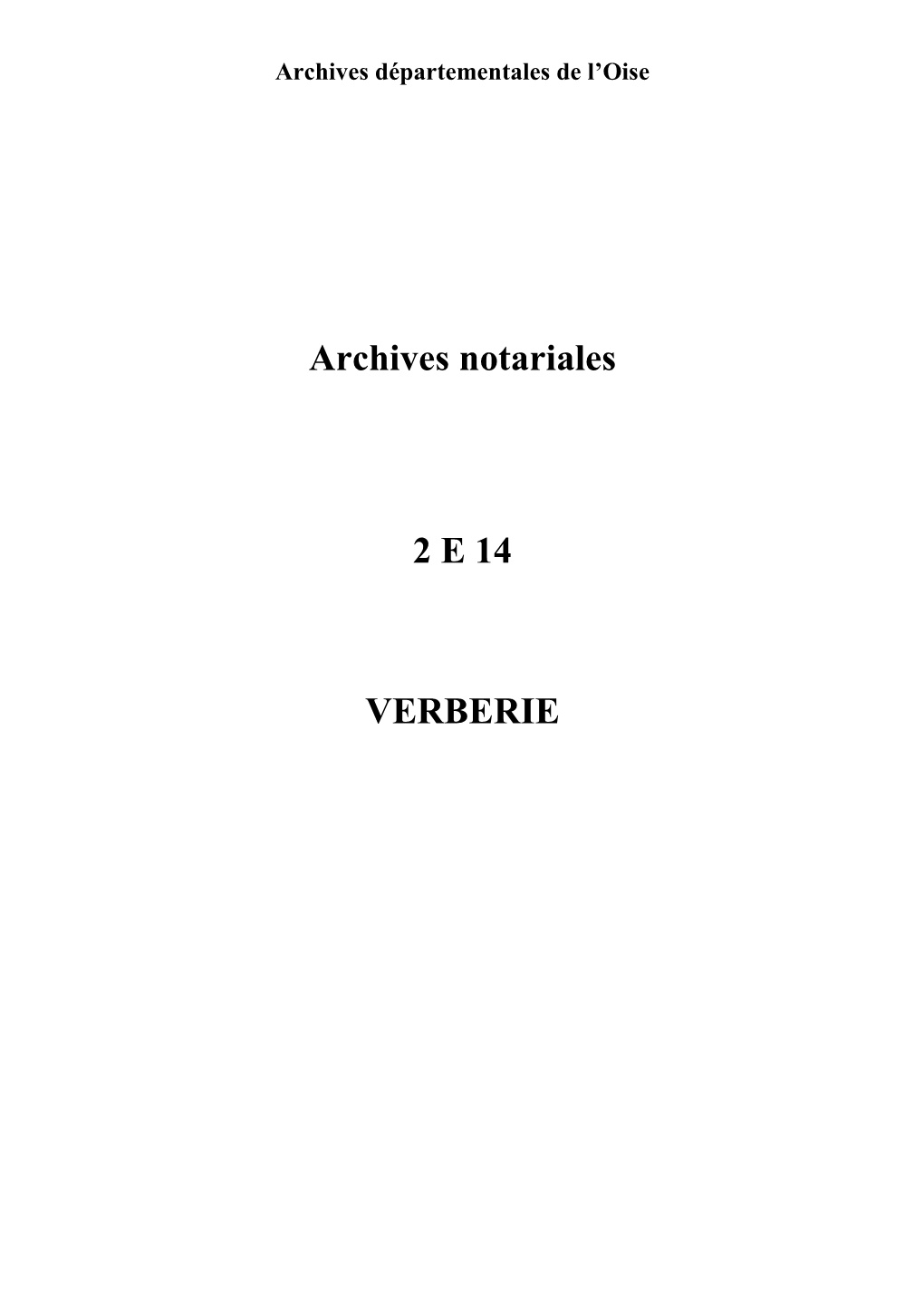 Archives Notariales